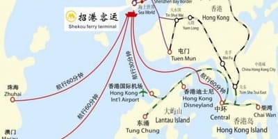 Bản đồ của bến phà xà khẩu