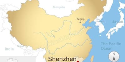 Thâm vị trí trong bản đồ Trung quốc
